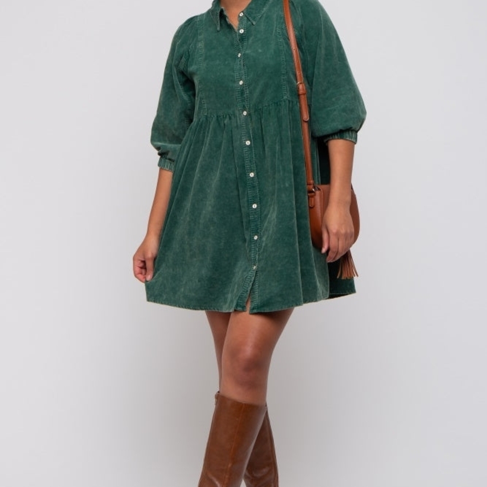 Umgee Forest Green Mini Dress